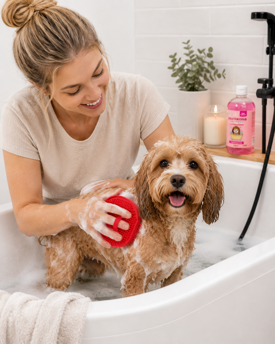 Silicone Pet Bath & Grooming Brush