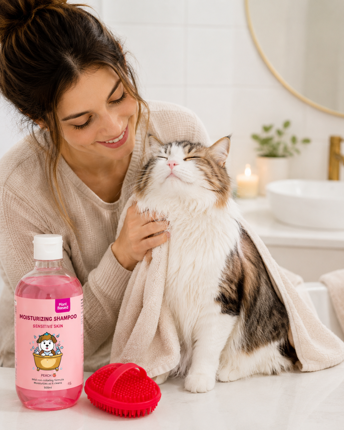 Silicone Pet Bath & Grooming Brush